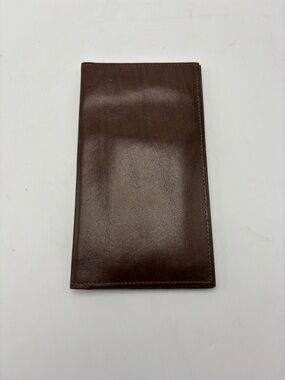 Vintage Prince Gardner Brown Leather Wallet Bifold Men's Billfold w calculator
